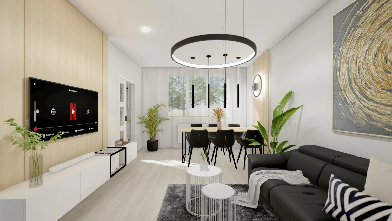 Chytrý showroom - obývací pokoj Loxone