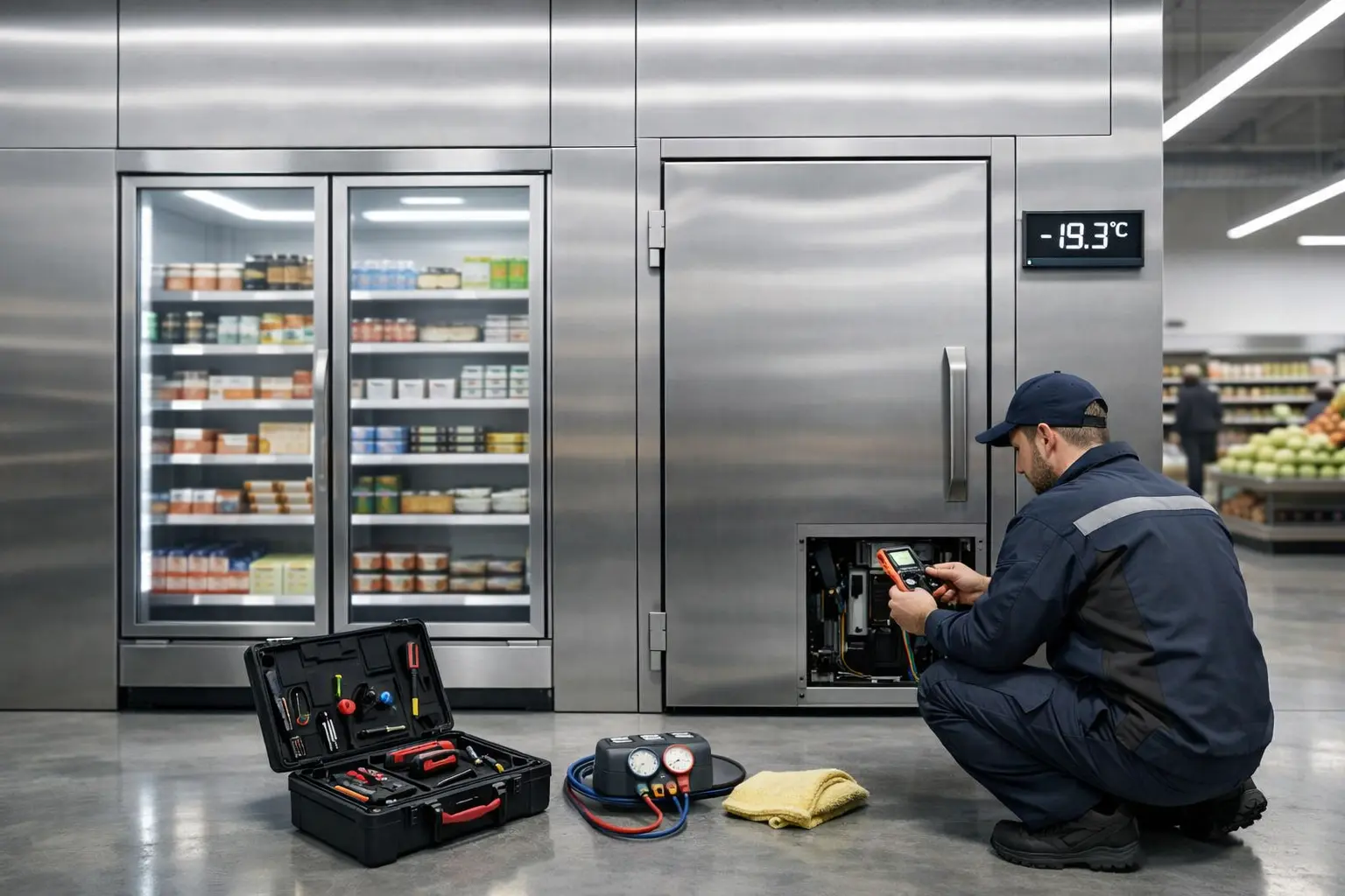 Servis průmyslového mrazicího boxu